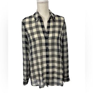 L'agence Argo Buffalo Plaid Women's Blouse Size XS/T